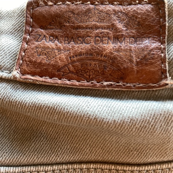 Zara Basic Denim Skinny Jeans (khaki green) - Picture 5 of 8